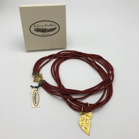 Falcon Feather Rope Necklace made in NYC - Picture 5 of 7